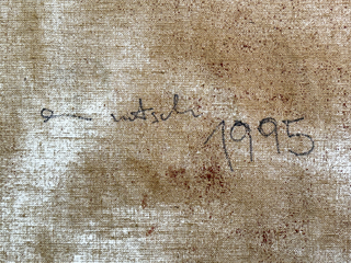 Senza titolo, Particolare firma e data